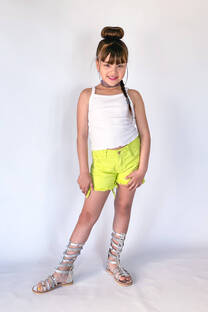 Short de gabardina colorido elastizado de nena art. 922 - 