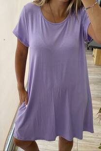 VESTIDO BOBO MODAL CON BOLSILLOS MC - 