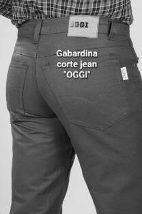 JEAN DE GABARDINA COLORES GRIS Y AZUL - 