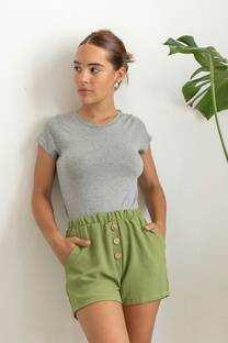 Short Crepe Botones Coco Lupe - 