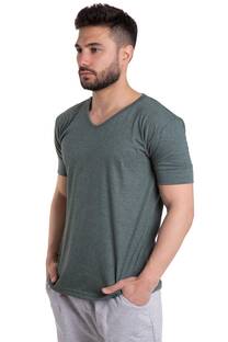 REMERA CUELLO V LISA - 