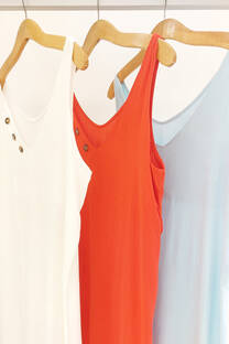 VESTIDO MEYER - LINO LISO - con botones - 