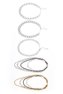 PACK x5 COLLARES CADENA  (CL-0208) - Exotica Accesorio de Moda
