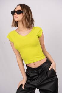 Remera Cuello V Wendy Morley Finito - 