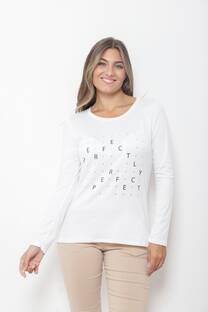 Remera modal con estampa y tacha PERFECTLY  - 