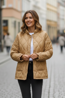 Campera de matelasse con botón broche - 