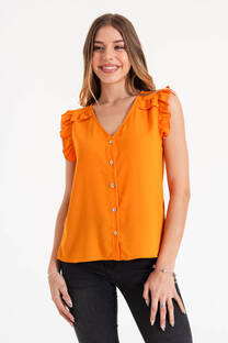 Blusa de crep sin manga - 