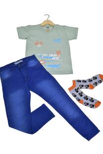 Pack Remera Algodon Premium - Jean - Medias - 