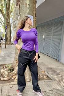 Pantalón Cargo Gabardina ancho - 