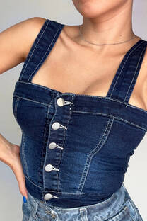 TOP CORSET SOMBRA AZUL - 