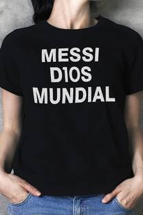 remera corta messi dios mundial - 