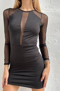 Vestido Lycra Tul Rectangular  - 