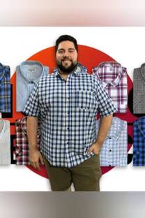 Camisa-Hombre Cuadros Manga Corta Especial - 