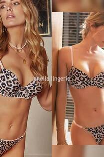 Conjunto taza soft push up con aro y less regulable microfibra de - 