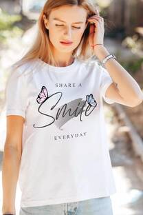 remera corta smile  - 