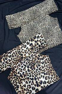 Top bote sin mangas microfibra animal print - 