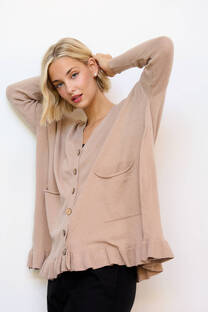 Cardigan con volados - 