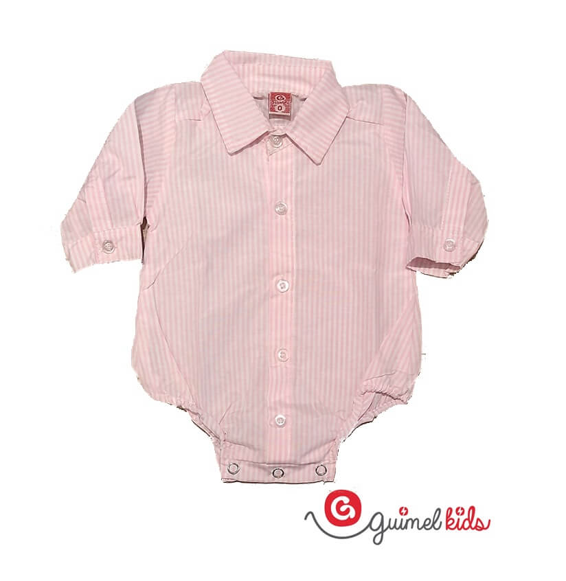 Imagen producto  Body camisa mini beba rayado ml 9