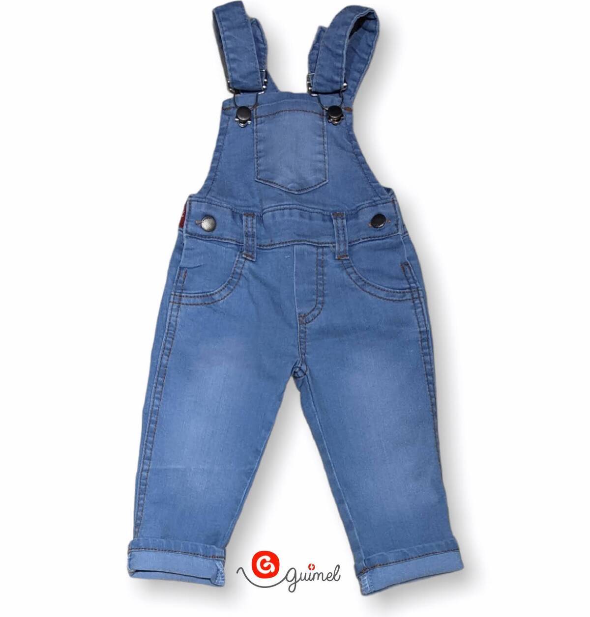 Imagen producto Jardinero mini bb jean elast unisex celeston 3