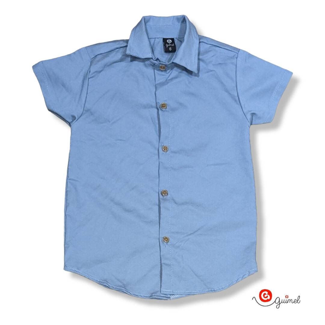 Imagen producto Camisa niño mc jean light blue 6