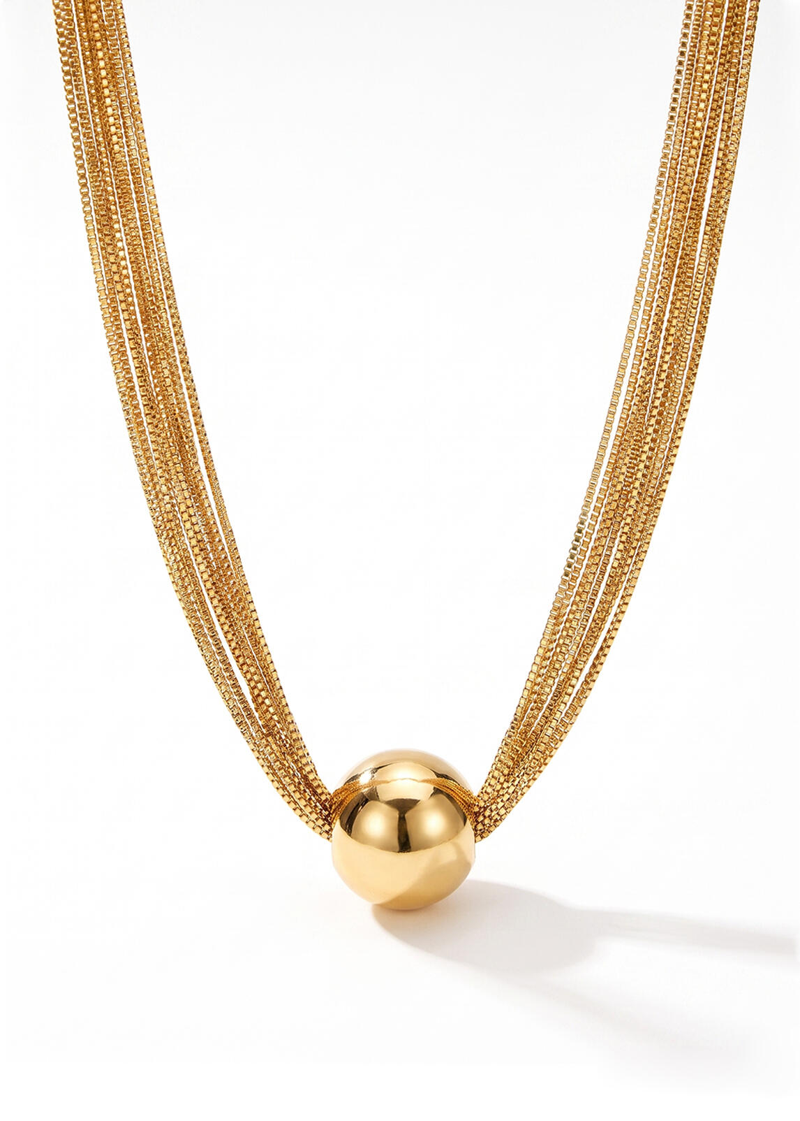 Imagen carrousel COLLAR CADENAS VARIAS DIJE ESFERA 1