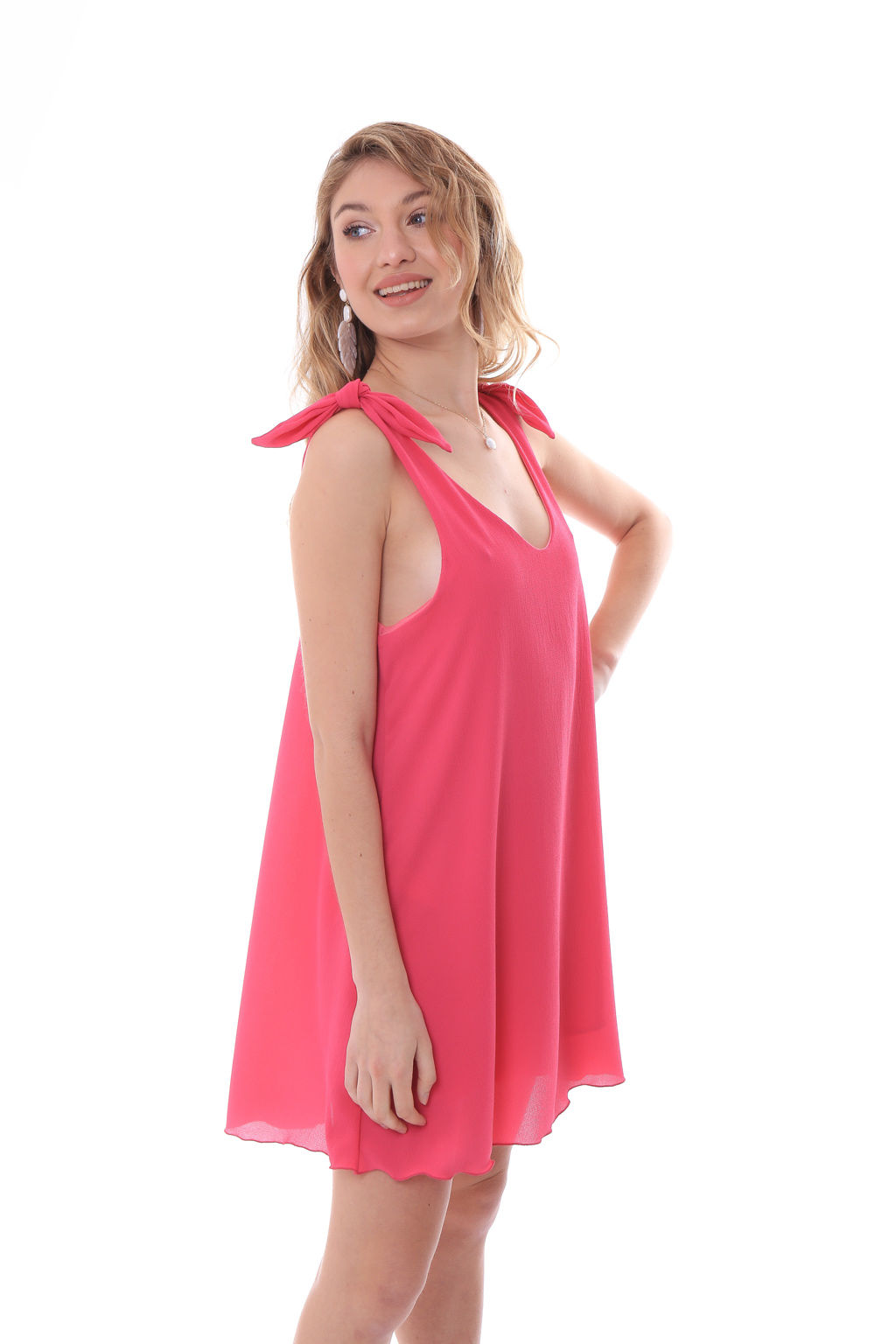 Imagen carrousel Vestido cordo bobo con nudo en los breteles 5