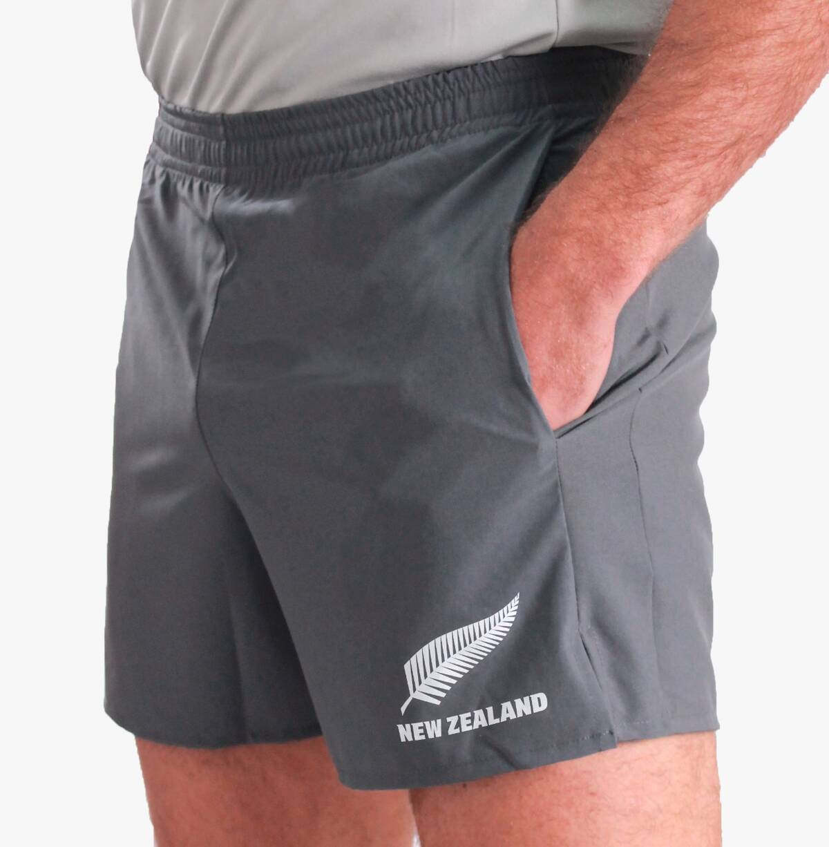 Imagen producto Short Deportivo C/Bolsillos All Blacks Gris  6