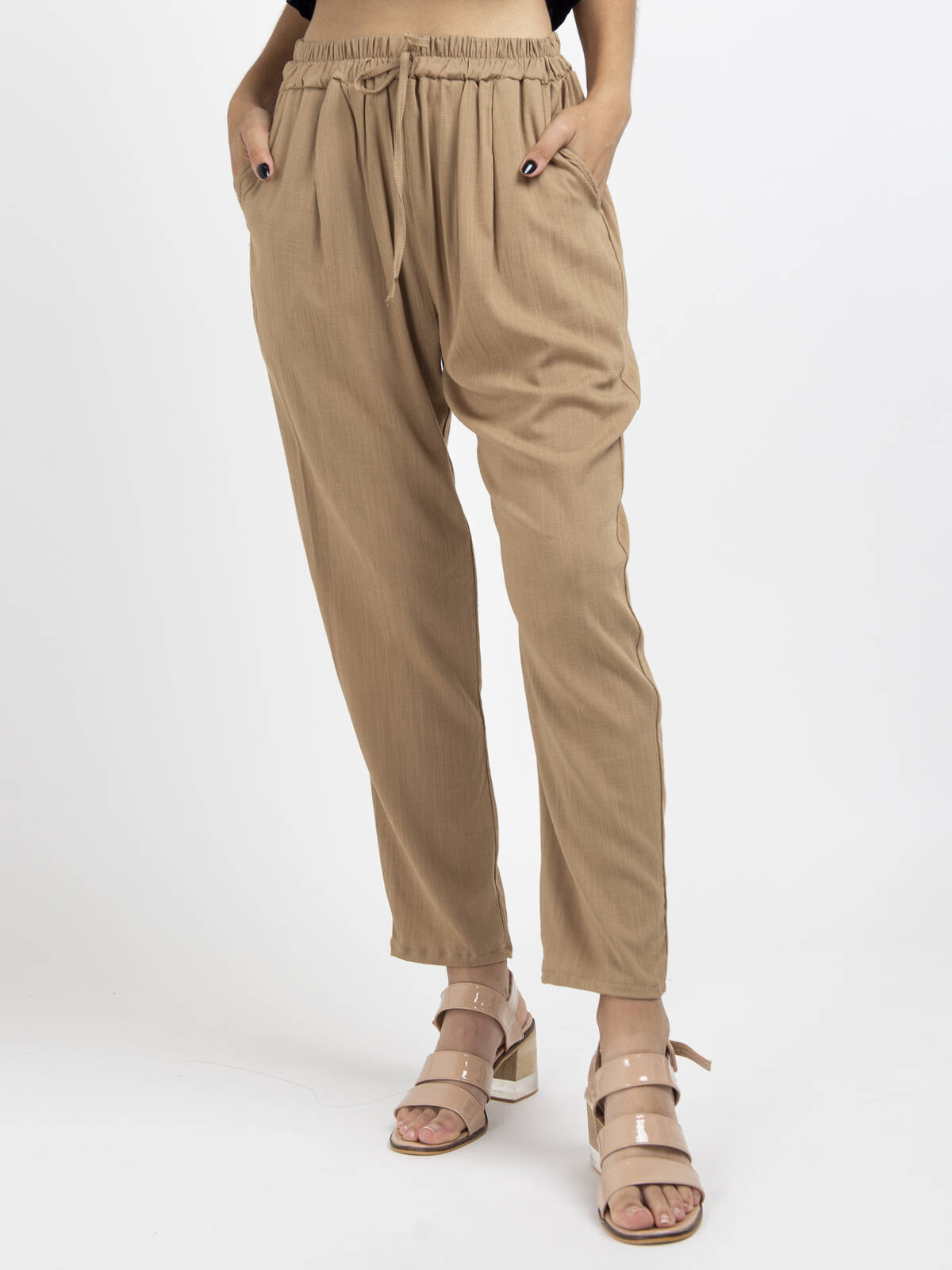 Imagen carrousel pantalon babucha lino  pana 1