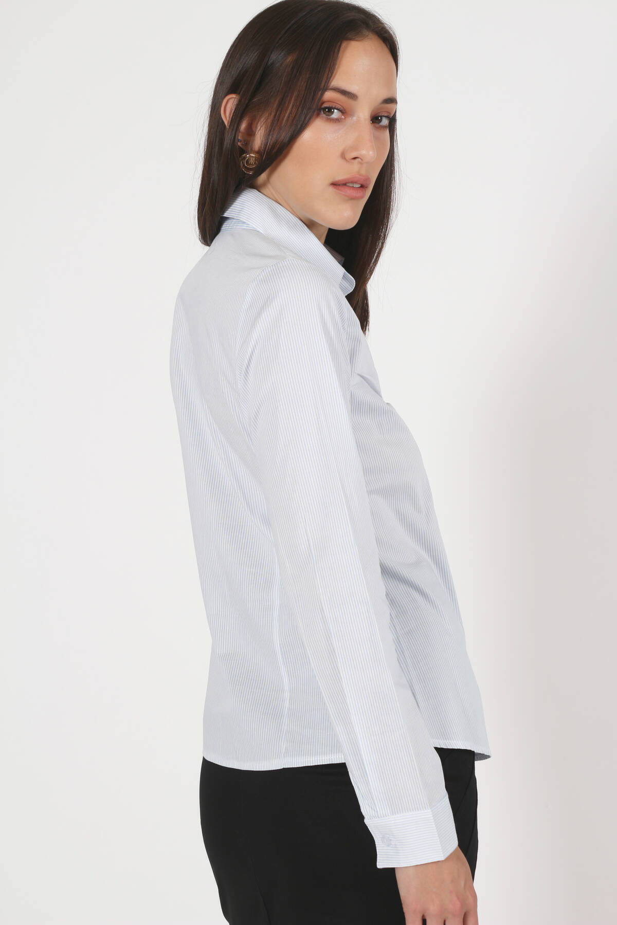 Imagen carrousel CAMISA FRUNCES M/L RAYADA 3