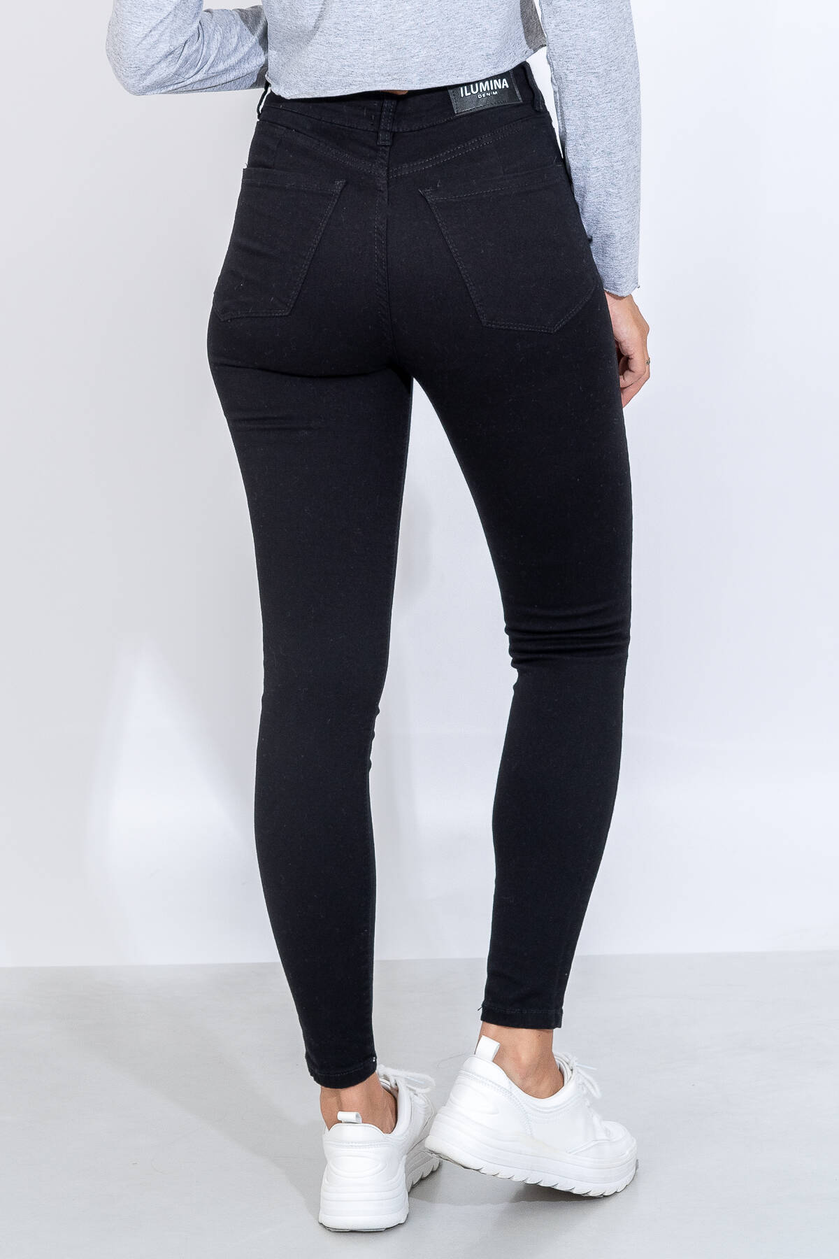 Imagen carrousel Pantalon Jeans Chupin negro 1